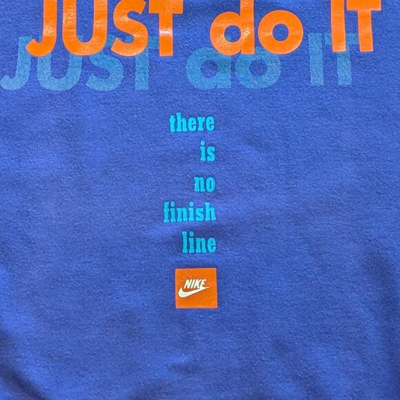 80's Nike Just Do It 'There is no Finishline' Crewneck Made in Canada - Size L - Picture 2 of 6
